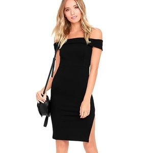 EUC Lulu’s Sexy black off-shoulder dress Large